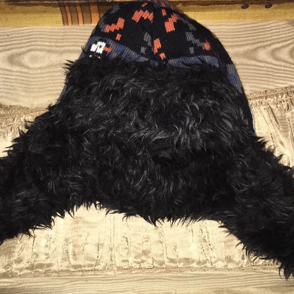 Winter Hat w/ Penguins & Fish Bones. Acrylic Blend - Picture 3 of 3